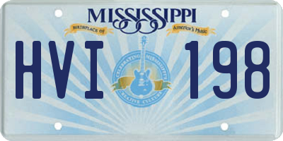 MS license plate HVI198
