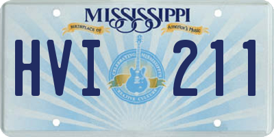 MS license plate HVI211