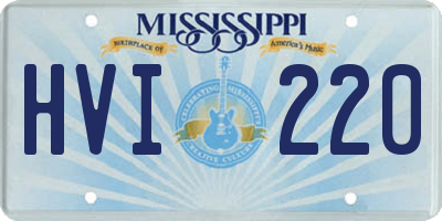MS license plate HVI220