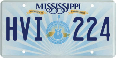MS license plate HVI224