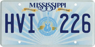 MS license plate HVI226