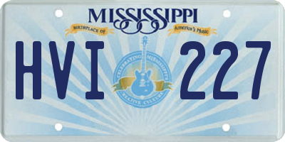 MS license plate HVI227