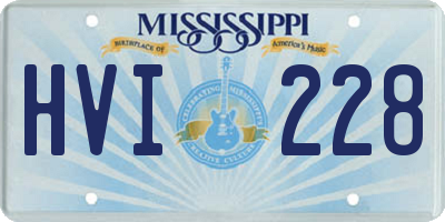 MS license plate HVI228