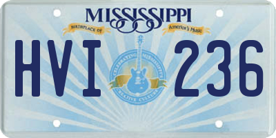 MS license plate HVI236