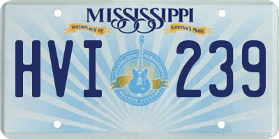 MS license plate HVI239