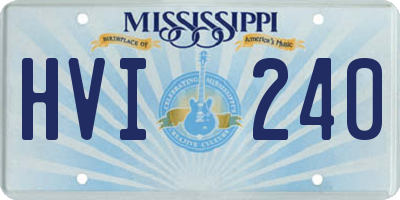 MS license plate HVI240