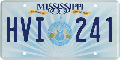 MS license plate HVI241