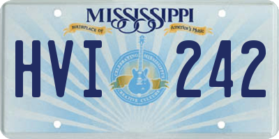 MS license plate HVI242