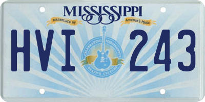 MS license plate HVI243