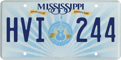 MS license plate HVI244