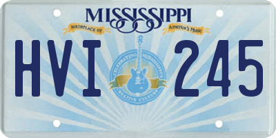 MS license plate HVI245