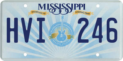 MS license plate HVI246