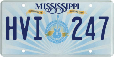 MS license plate HVI247
