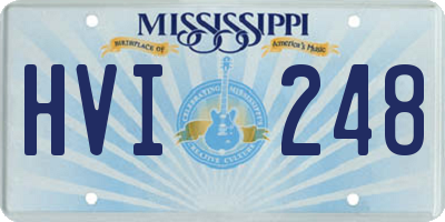 MS license plate HVI248