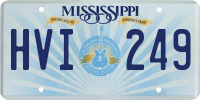 MS license plate HVI249