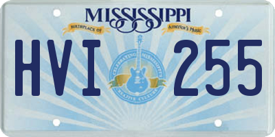 MS license plate HVI255