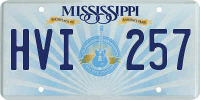 MS license plate HVI257