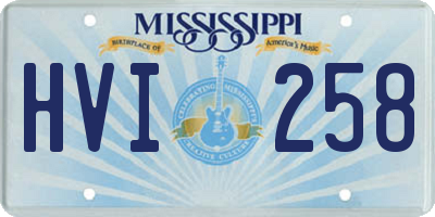 MS license plate HVI258