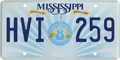 MS license plate HVI259