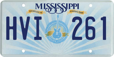 MS license plate HVI261