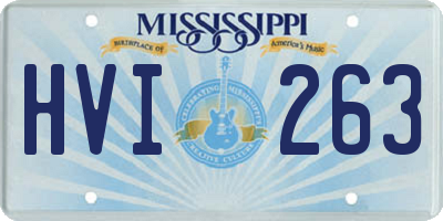 MS license plate HVI263