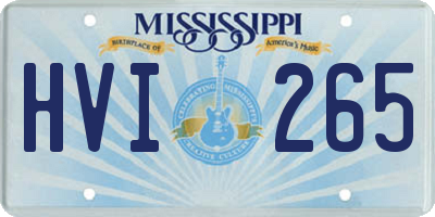 MS license plate HVI265