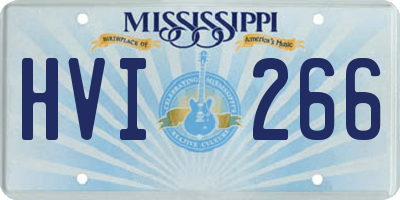 MS license plate HVI266