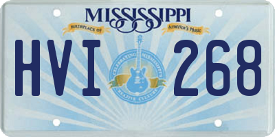MS license plate HVI268