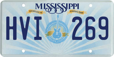 MS license plate HVI269