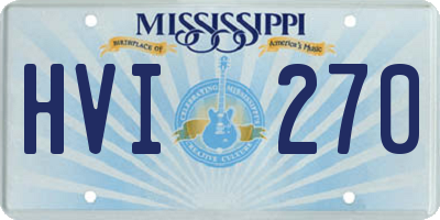 MS license plate HVI270