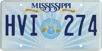 MS license plate HVI274