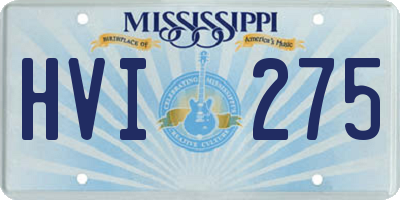 MS license plate HVI275