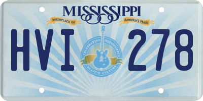 MS license plate HVI278