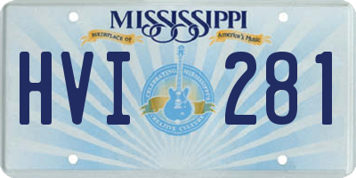MS license plate HVI281