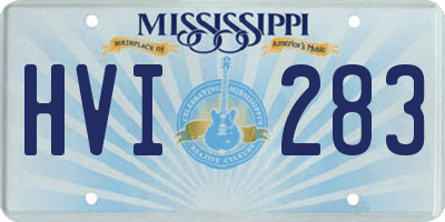 MS license plate HVI283