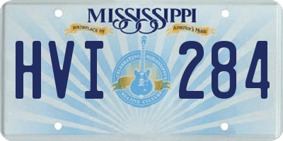 MS license plate HVI284