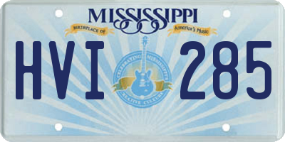 MS license plate HVI285