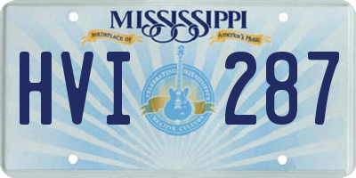 MS license plate HVI287