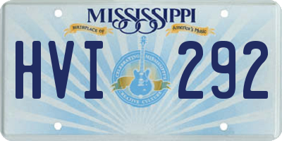 MS license plate HVI292