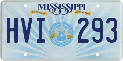 MS license plate HVI293