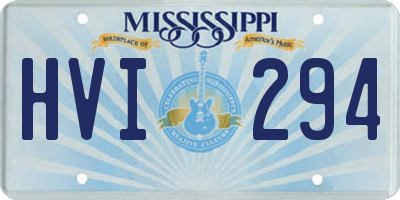 MS license plate HVI294