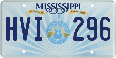 MS license plate HVI296