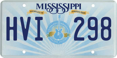 MS license plate HVI298