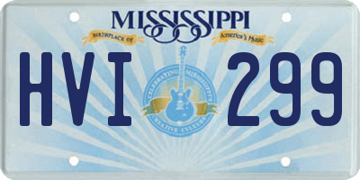 MS license plate HVI299