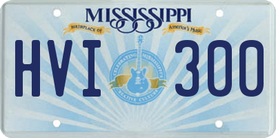 MS license plate HVI300
