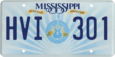 MS license plate HVI301
