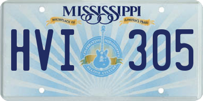 MS license plate HVI305