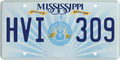 MS license plate HVI309