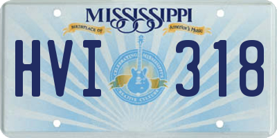 MS license plate HVI318