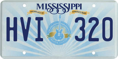 MS license plate HVI320